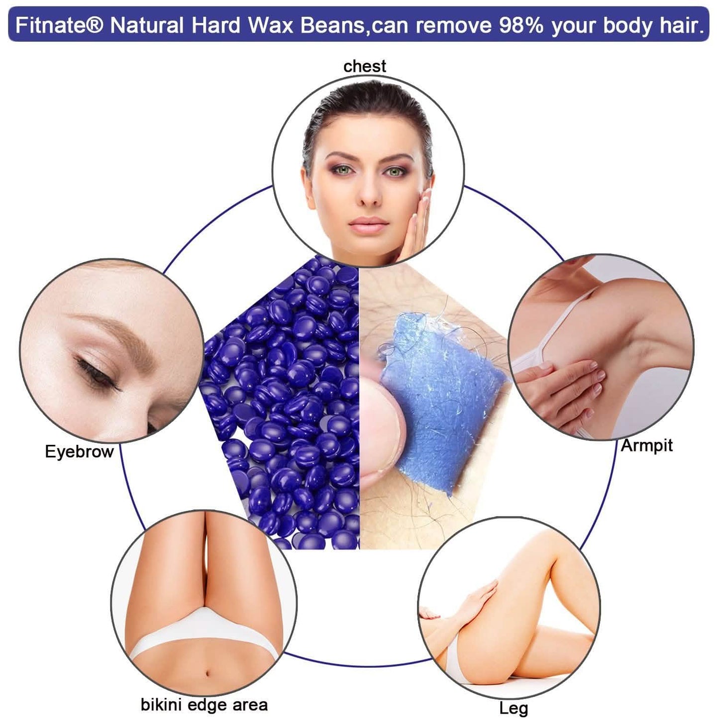 Red Hard Wax Beans Hair Removal Painless Warmer Waxing Beans Natural Pearl DailySale