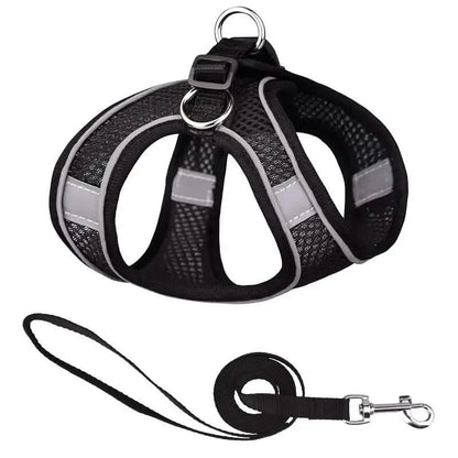 Reflective Dogs Harness with Leash Adjustable Harness Vest Breathable Collars DailySale