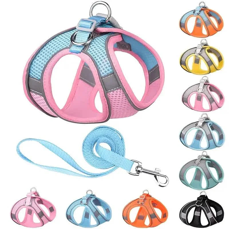 Reflective Dogs Harness with Leash Adjustable Harness Vest Breathable Collars DailySale