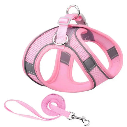 Reflective Dogs Harness with Leash Adjustable Harness Vest Breathable Collars DailySale
