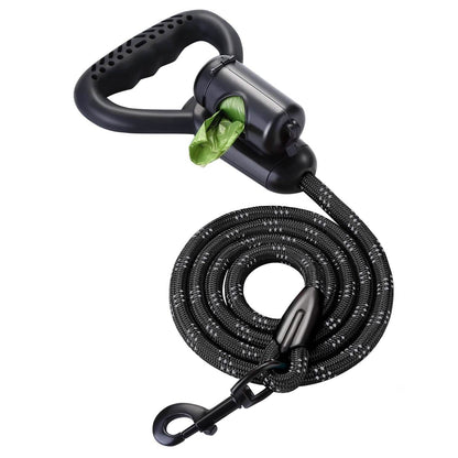 Reflective Durable 2-in-1 Dog Leash 5ft Hands-Free Waste Bag Dispenser DailySale