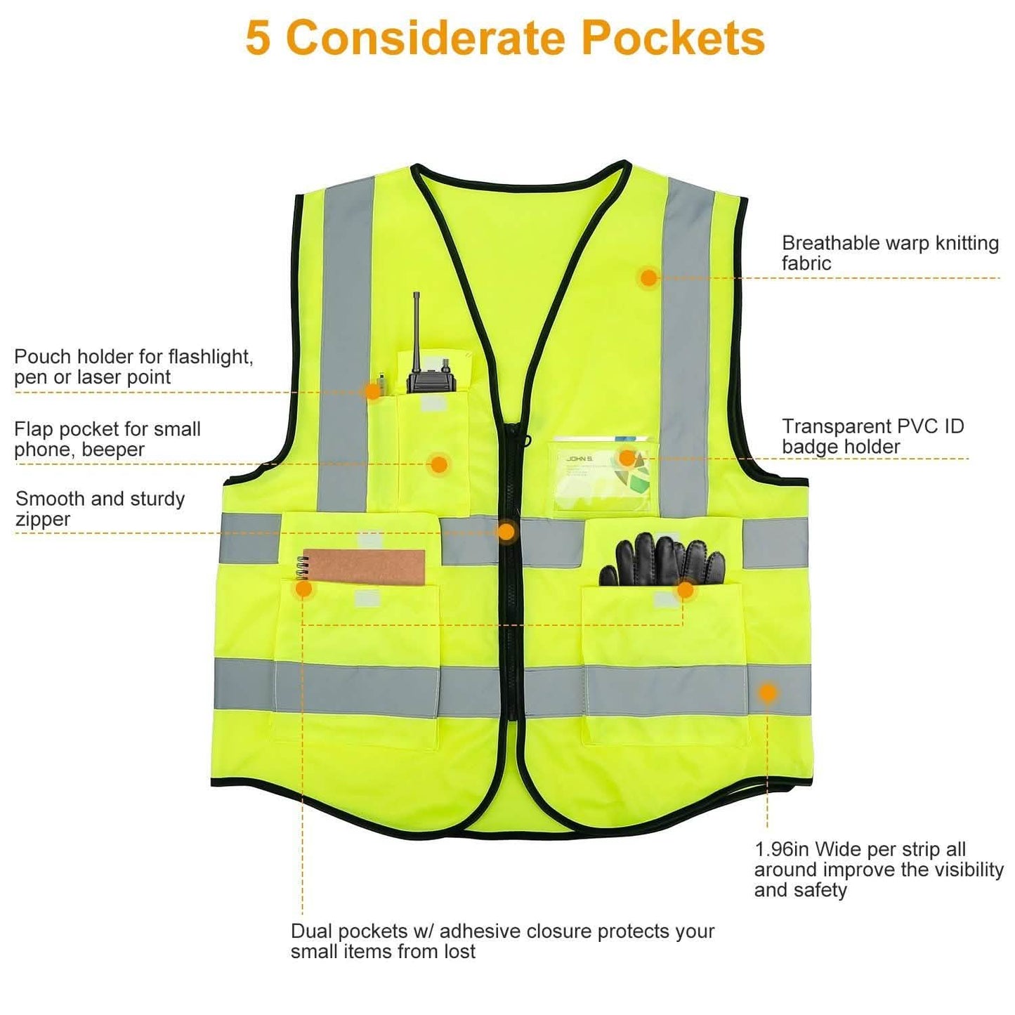 Reflective Safety Vest High Visible Waistcoat DailySale
