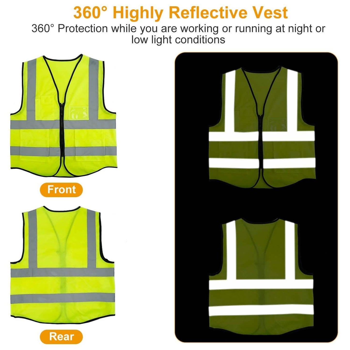 Reflective Safety Vest High Visible Waistcoat DailySale