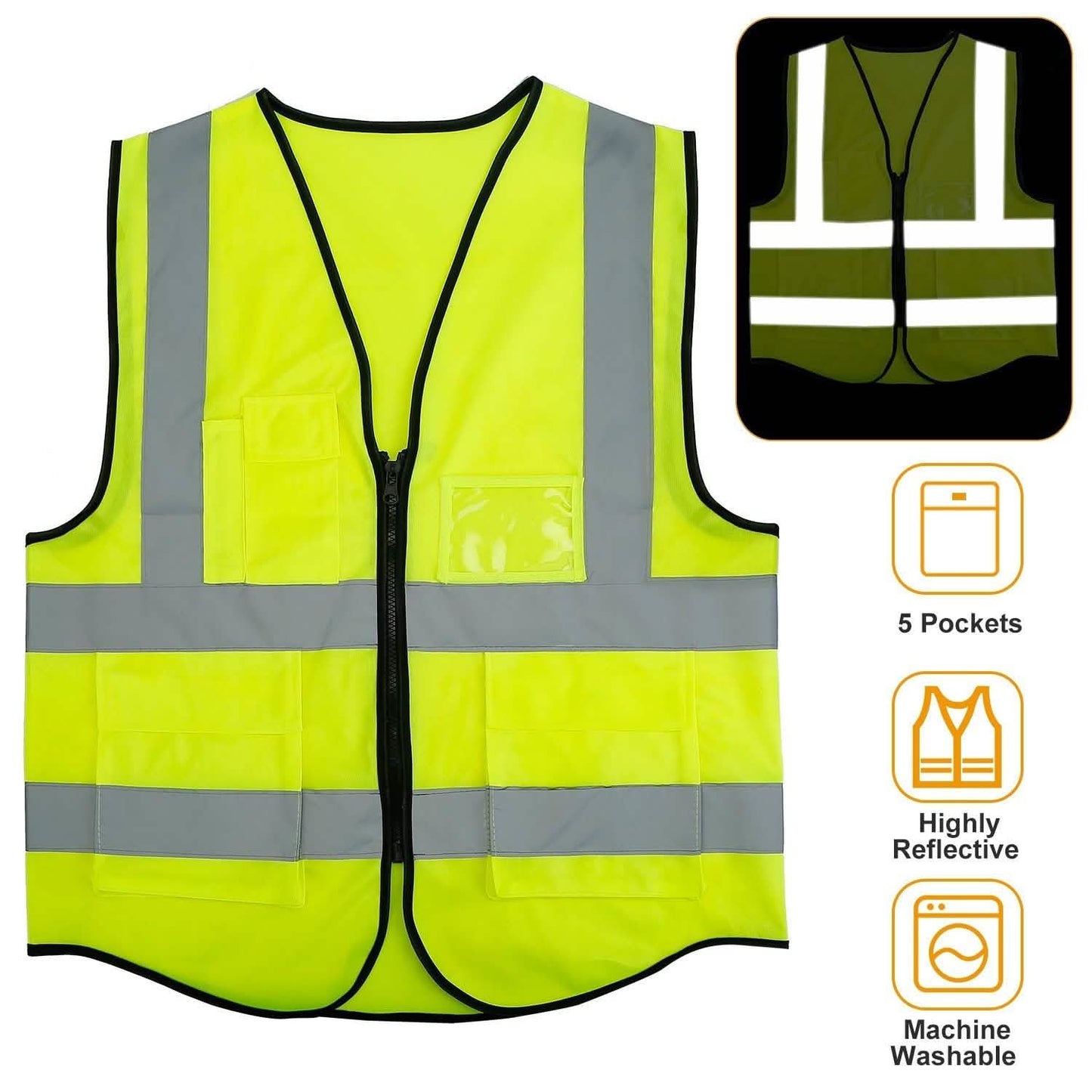 Reflective Safety Vest High Visible Waistcoat DailySale