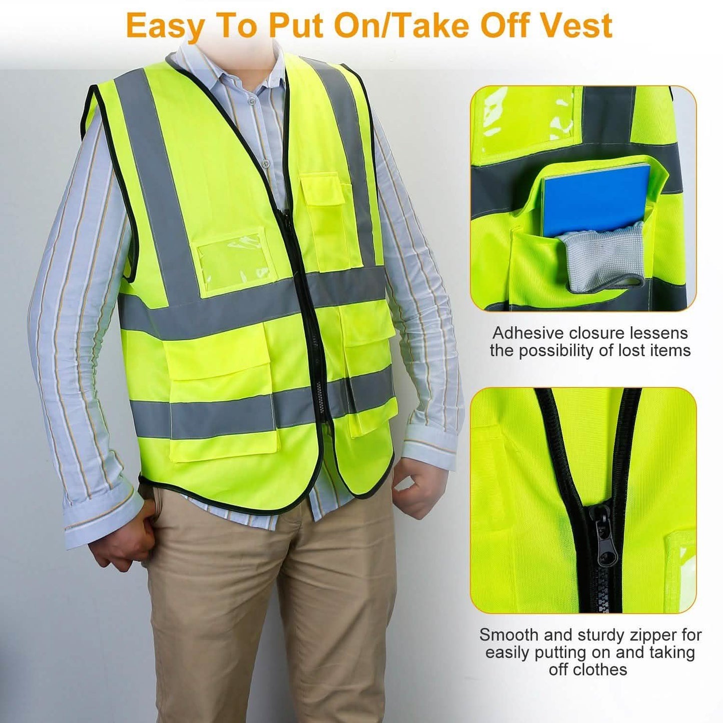 Reflective Safety Vest High Visible Waistcoat DailySale