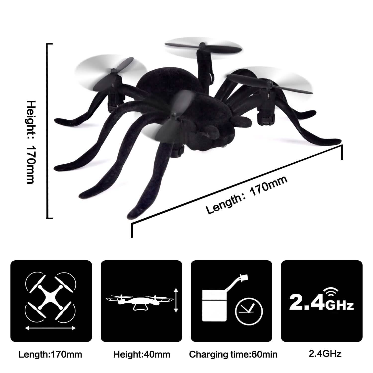 Remote Control Spider Quadcopter Toy Drone DailySale