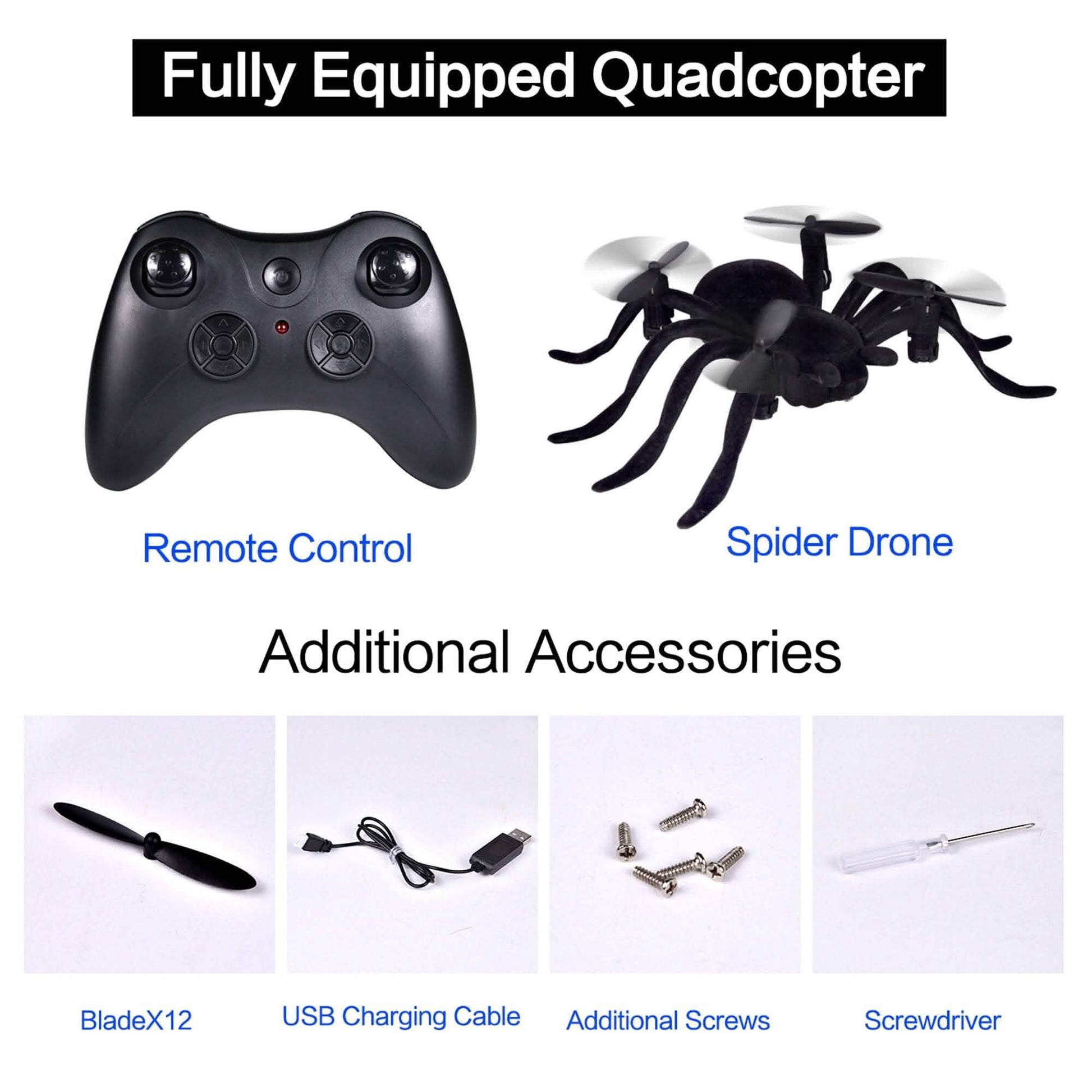Remote Control Spider Quadcopter Toy Drone DailySale