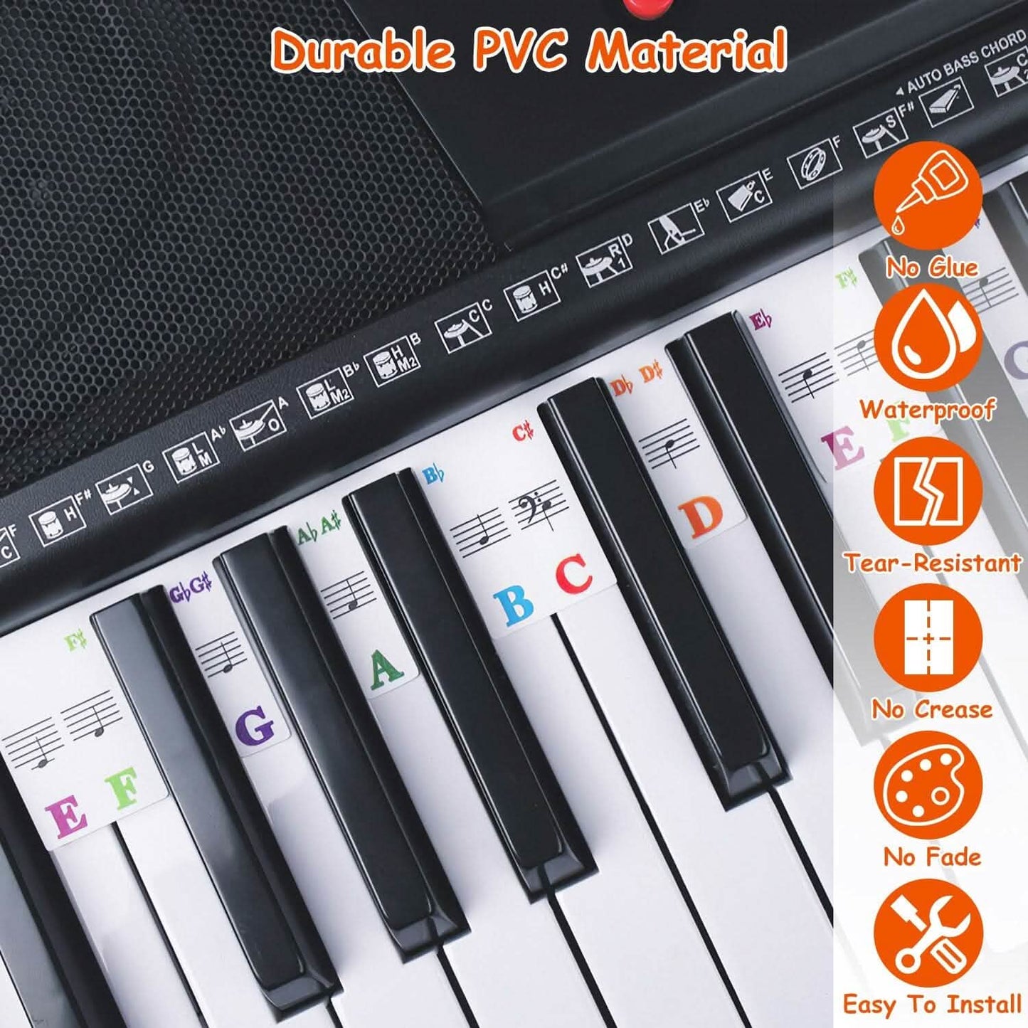 Removable PVC Piano Keyboard Stickers DailySale