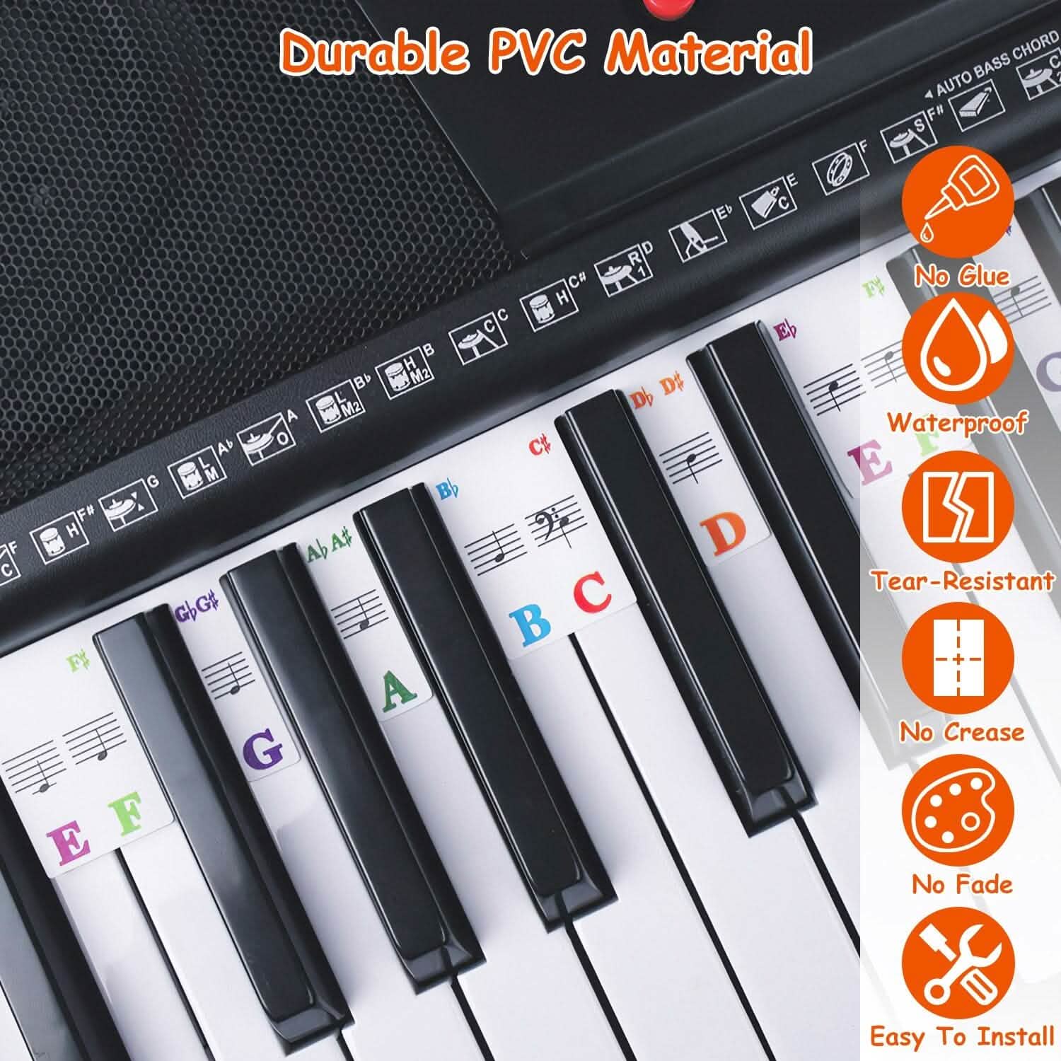 Removable PVC Piano Keyboard Stickers DailySale