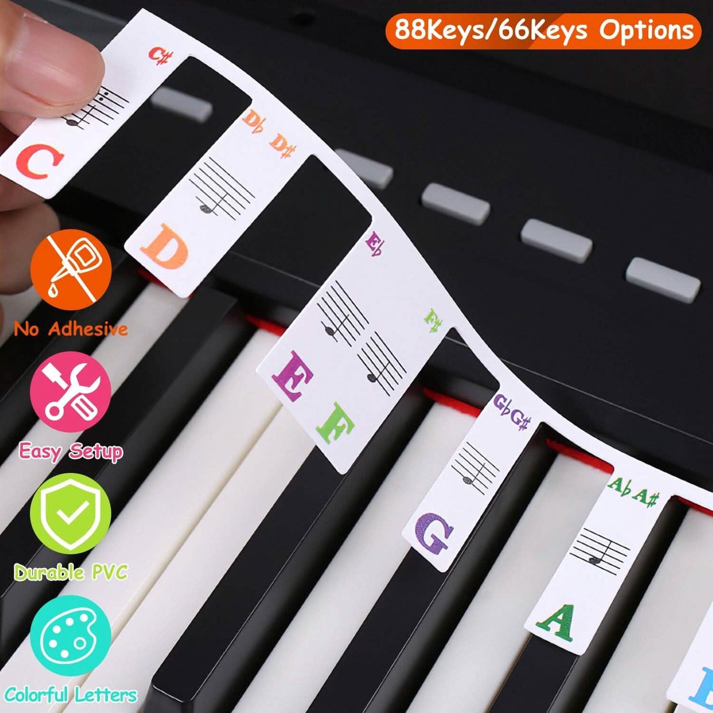 Removable PVC Piano Keyboard Stickers DailySale