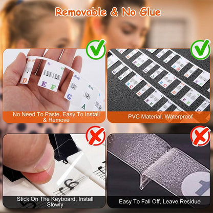 Removable PVC Piano Keyboard Stickers DailySale
