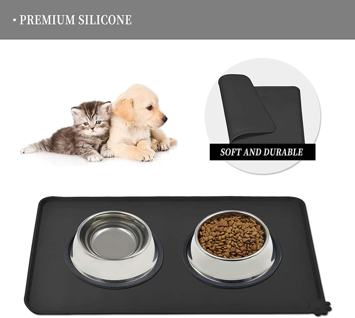 Reopet Silicone Dog Cat Bowl Mat Non-Stick Food Pad DailySale