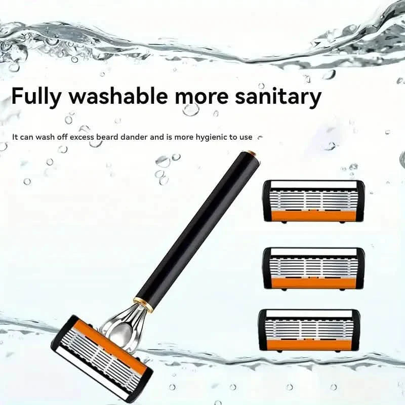 Replacement Razor Blades Safety Shaver Set with Anti-Slip Metal Handle with 1 Razor + 36 Blades DailySale