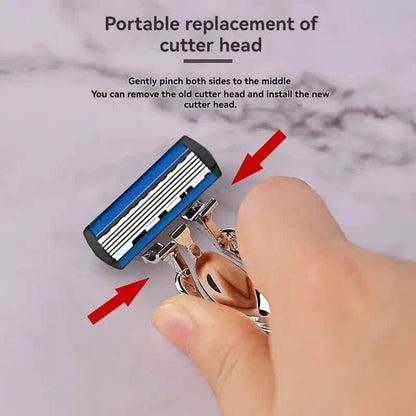 Replacement Razor Blades Safety Shaver Set with Anti-Slip Metal Handle with 1 Razor + 36 Blades DailySale