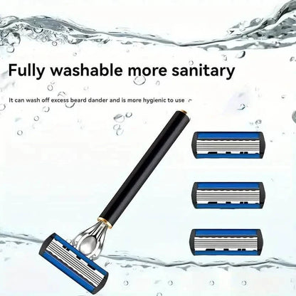 Replacement Razor Blades Safety Shaver Set with Anti-Slip Metal Handle with 1 Razor + 36 Blades DailySale