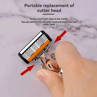 Replacement Razor Blades Safety Shaver Set with Anti-Slip Metal Handle with 1 Razor + 36 Blades DailySale