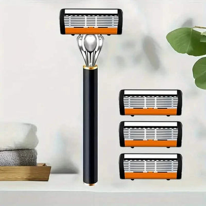 Replacement Razor Blades Safety Shaver Set with Anti-Slip Metal Handle with 1 Razor + 36 Blades DailySale