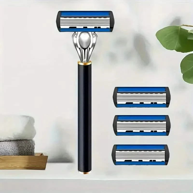 Replacement Razor Blades Safety Shaver Set with Anti-Slip Metal Handle with 1 Razor + 36 Blades DailySale
