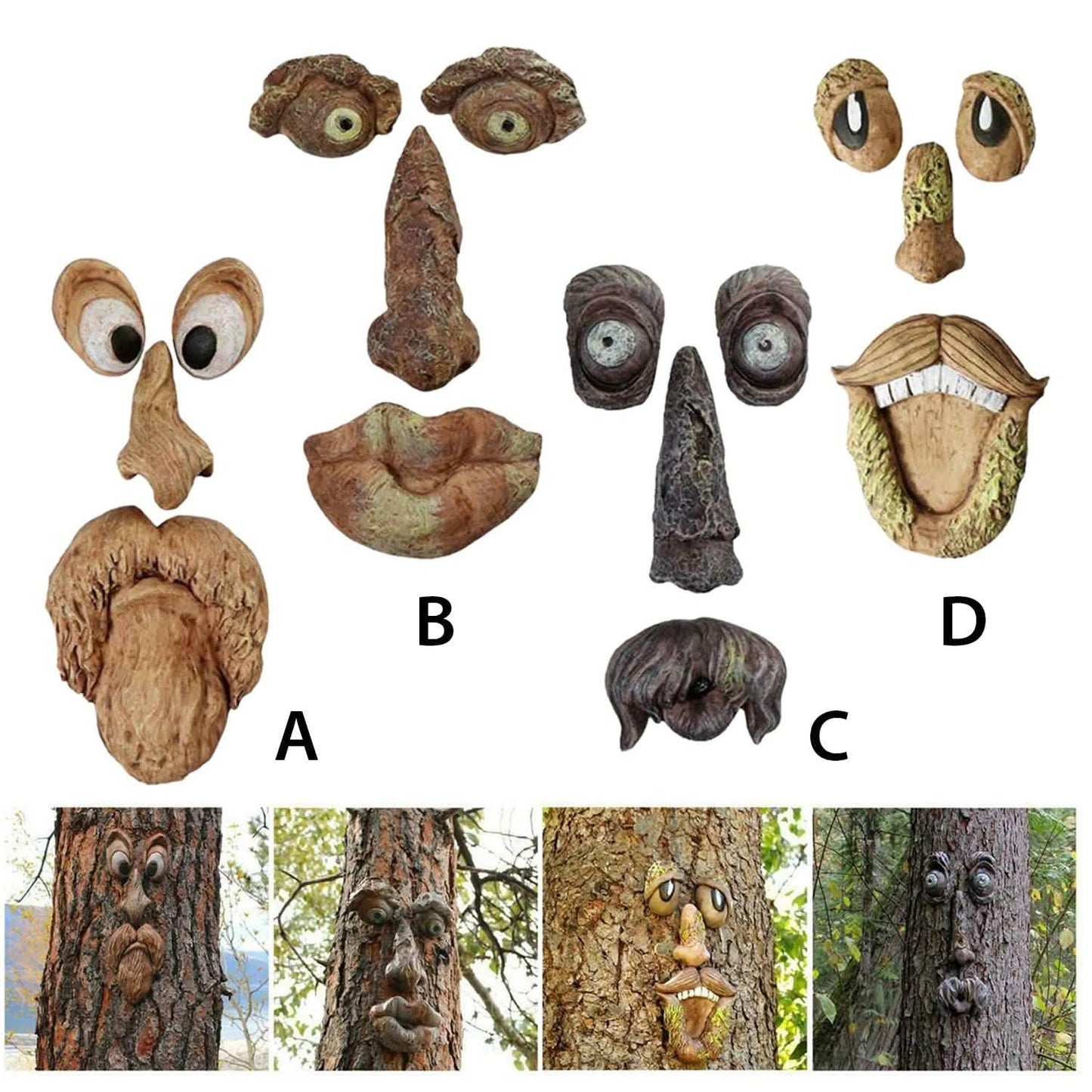 Resin Old Man Tree Hugger Bark DailySale