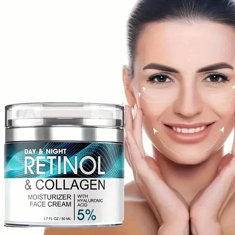 Retinol Moisturizing Cream With Collagen, Hyaluronic Acid, Vitamin C+E, Soothes Dry Skin DailySale