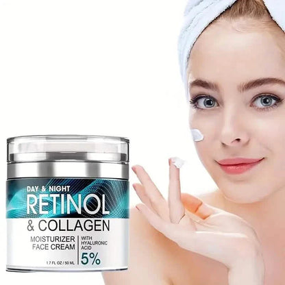 Retinol Moisturizing Cream With Collagen, Hyaluronic Acid, Vitamin C+E, Soothes Dry Skin DailySale