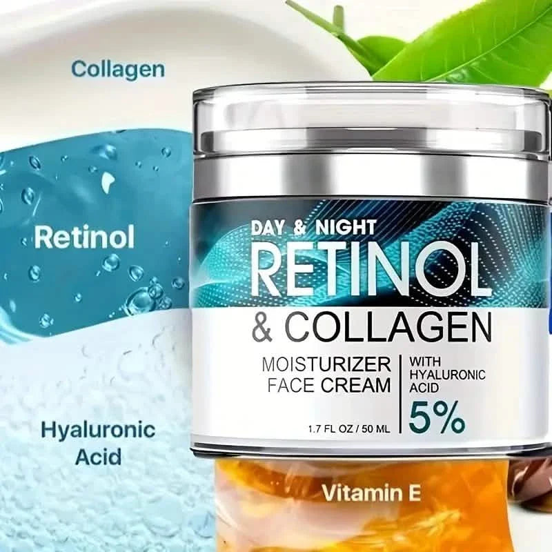 Retinol Moisturizing Cream With Collagen, Hyaluronic Acid, Vitamin C+E, Soothes Dry Skin DailySale