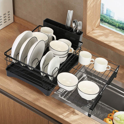 Retractable Dish Drying Rack DailySale
