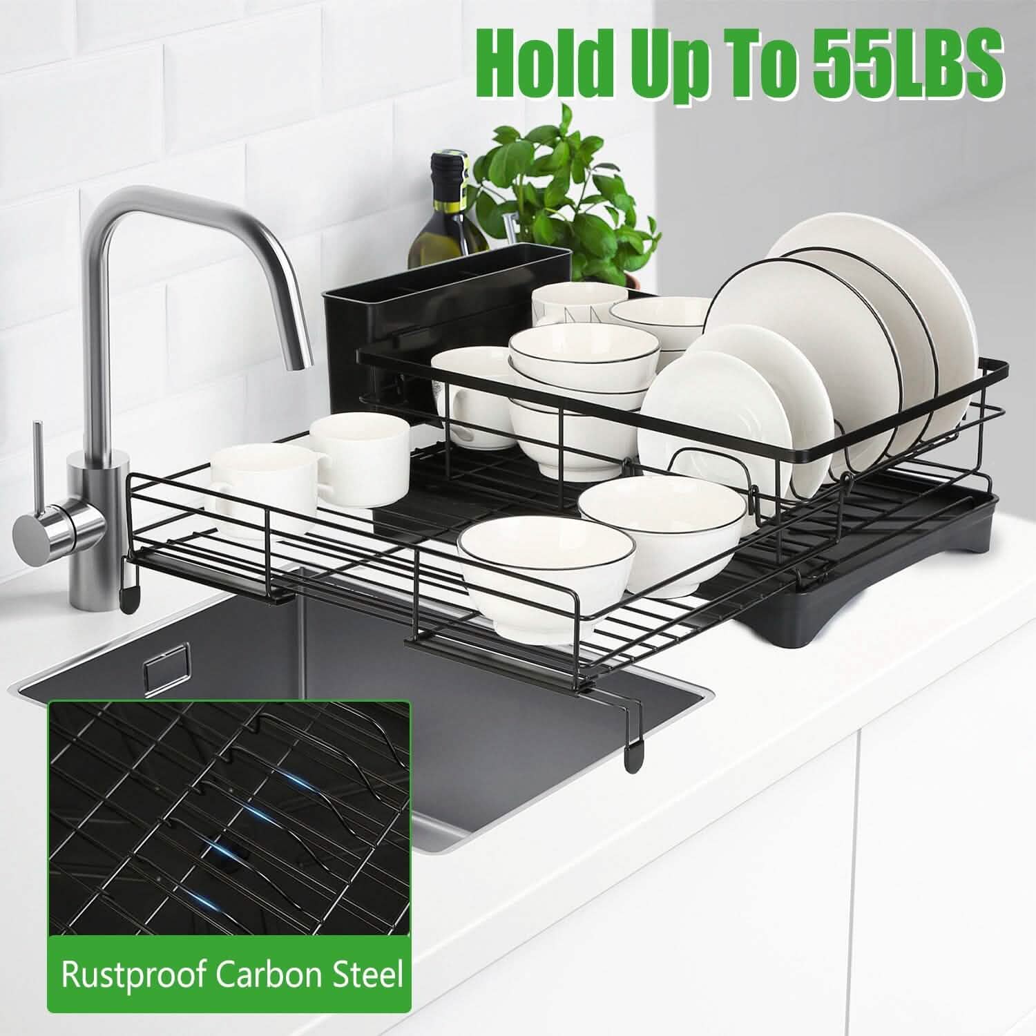 Retractable Dish Drying Rack DailySale