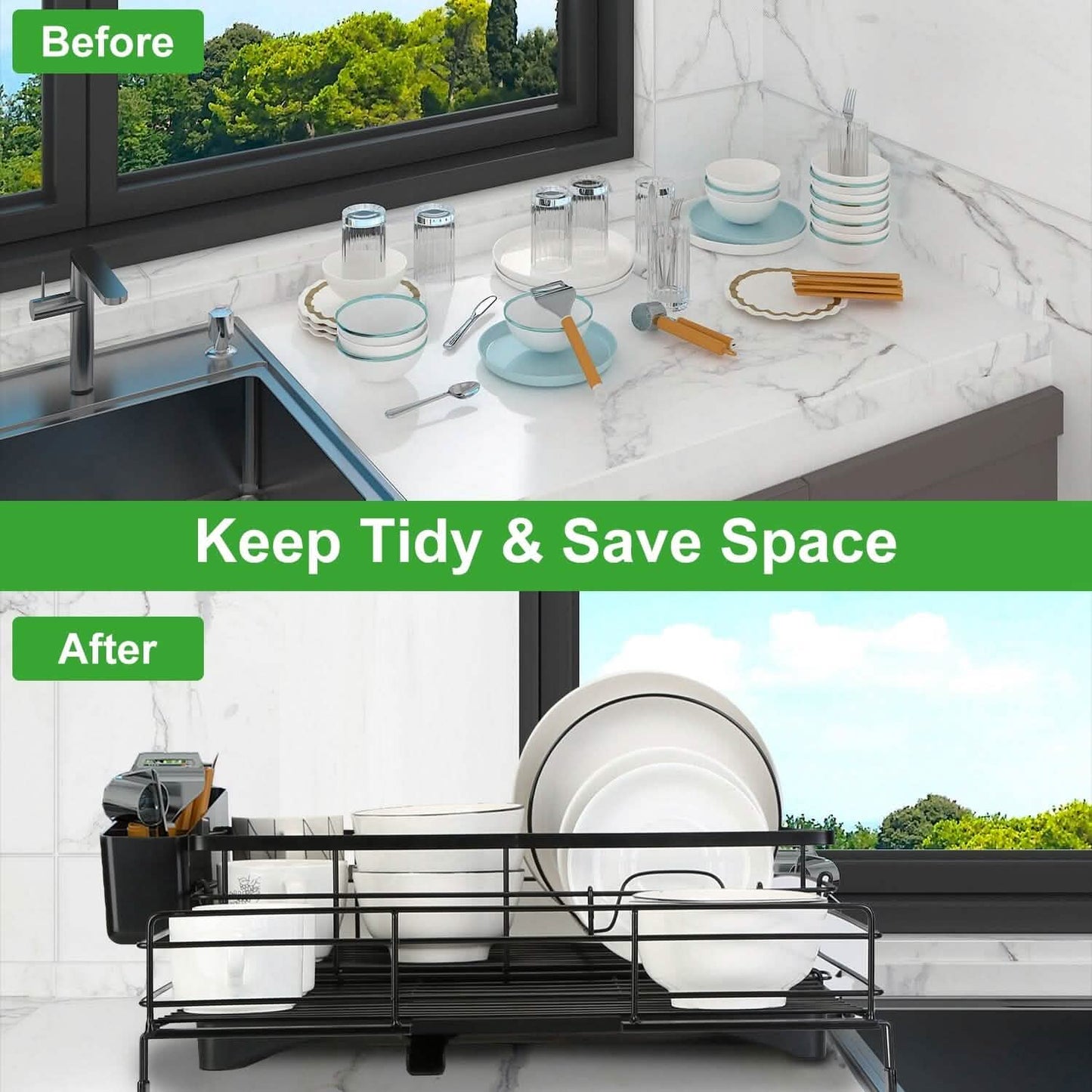 Retractable Dish Drying Rack DailySale