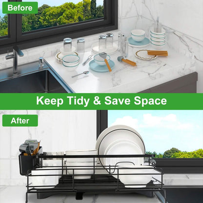 Retractable Dish Drying Rack DailySale