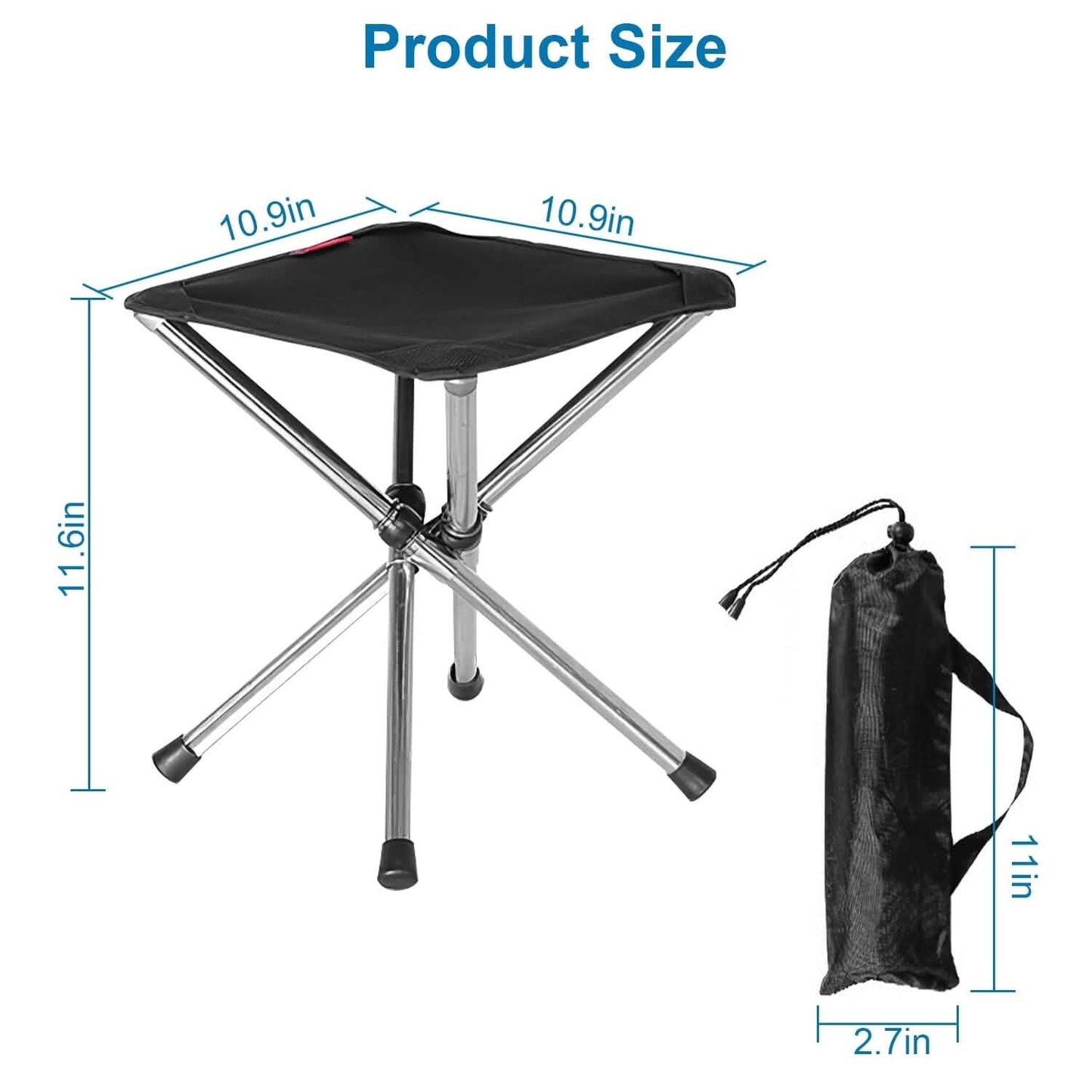 Retractable Portable Folding Chair Easy Set Up Backpacking Stool DailySale