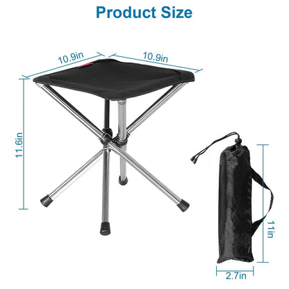 Retractable Portable Folding Chair Easy Set Up Backpacking Stool DailySale