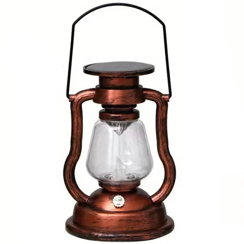 Retro Kerosene Lamp LED Horse Lantern Outdoor Waterproof Portable Rechargeable Solar Powered Flame Light DailySale