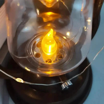 Retro Kerosene Lamp LED Horse Lantern Outdoor Waterproof Portable Rechargeable Solar Powered Flame Light DailySale