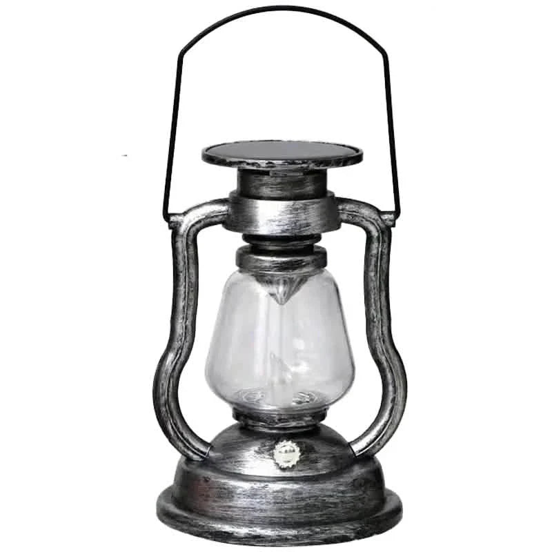 Retro Kerosene Lamp LED Horse Lantern Outdoor Waterproof Portable Rechargeable Solar Powered Flame Light DailySale