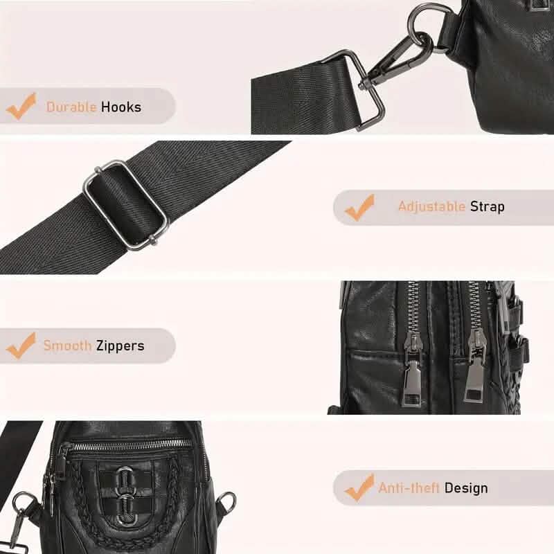 Retro PU Leather Crossbody Bag DailySale