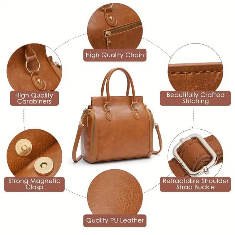 Retro PU Leather Handbag with Multi Card Slot DailySale