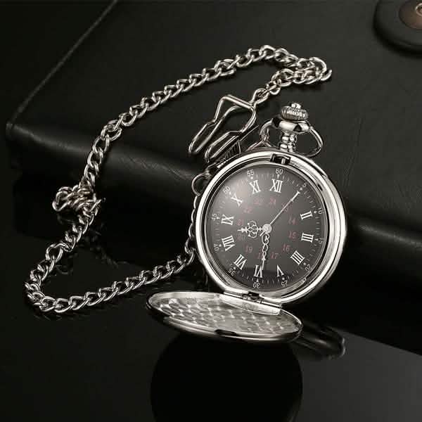 Retro Smooth Men Pocket Watch with Chain DailySale