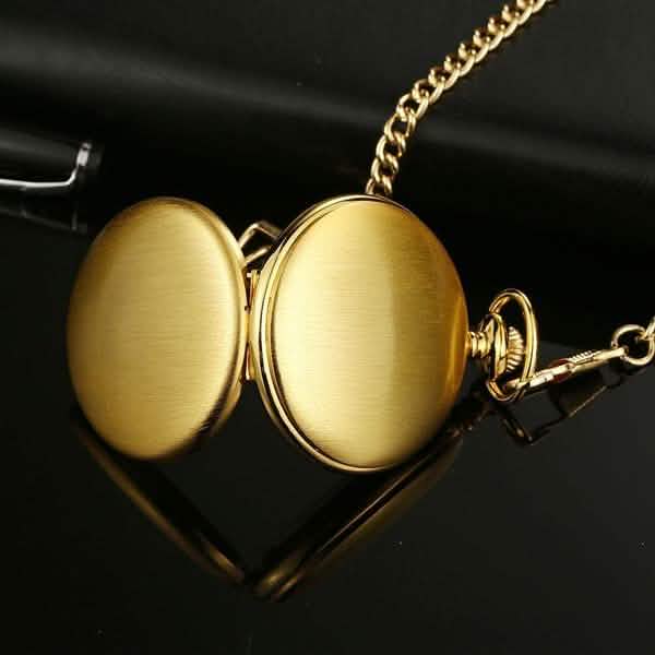 Retro Smooth Men Pocket Watch with Chain DailySale
