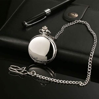 Retro Smooth Men Pocket Watch with Chain DailySale