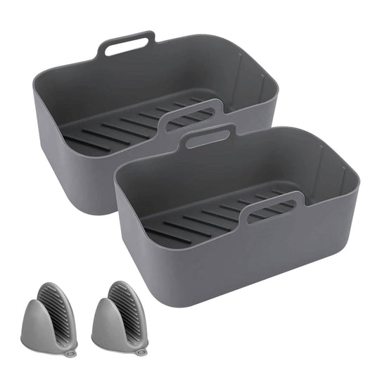 Reusable Air Fryer Silicone Pot Rectangle Replacement of Parchment Liners 6-8 Quart DailySale