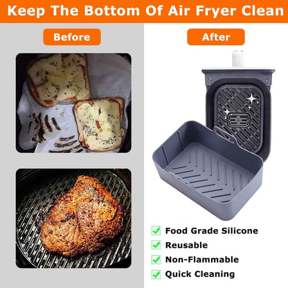 Reusable Air Fryer Silicone Pot Rectangle Replacement of Parchment Liners 6-8 Quart DailySale