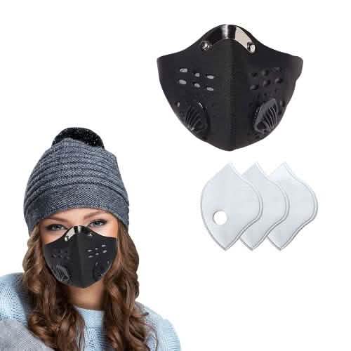 Reusable Face Mask with 3 Carbon Filters DailySale
