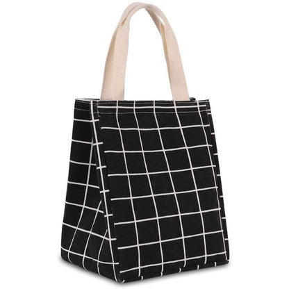 Reusable Lunch Bag Insulated Lunch Box Canvas Fabric with Aluminum Foil DailySale