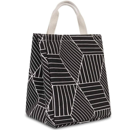 Reusable Lunch Bag Insulated Lunch Box Canvas Fabric with Aluminum Foil DailySale