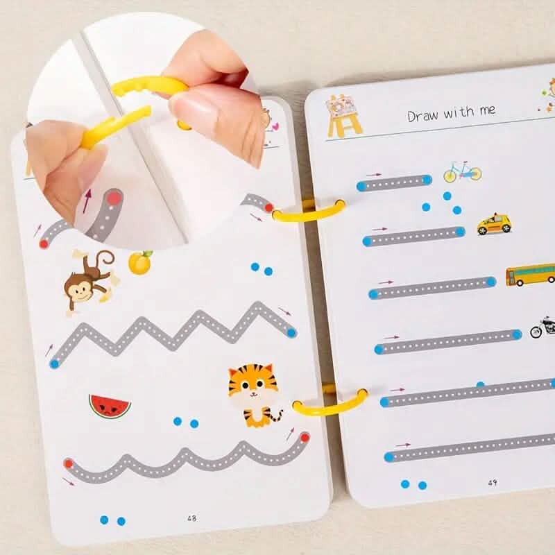Reusable Magic Practice Workbook Set with Erasable Pen and Refills DailySale