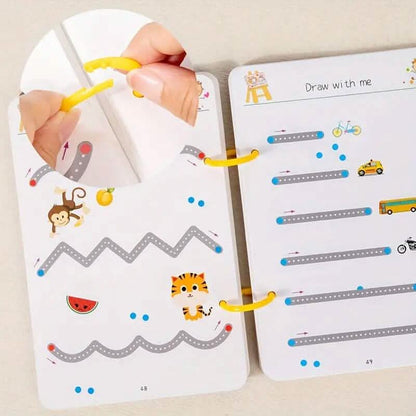 Reusable Magic Practice Workbook Set with Erasable Pen and Refills DailySale