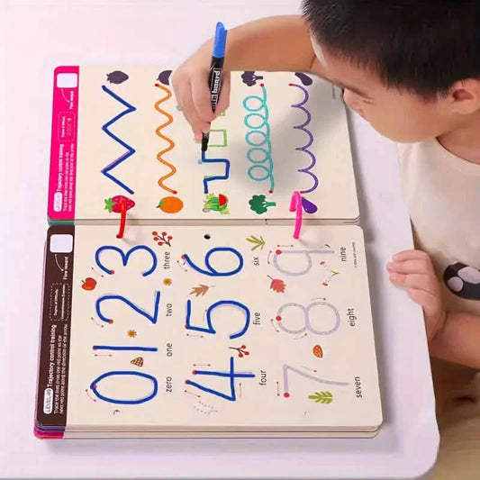 Reusable Magic Practice Workbook Set with Erasable Pen and Refills DailySale
