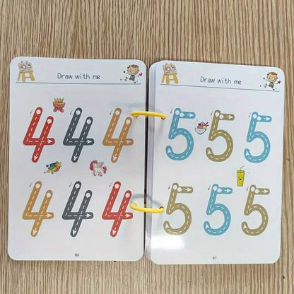 Reusable Magic Practice Workbook Set with Erasable Pen and Refills DailySale