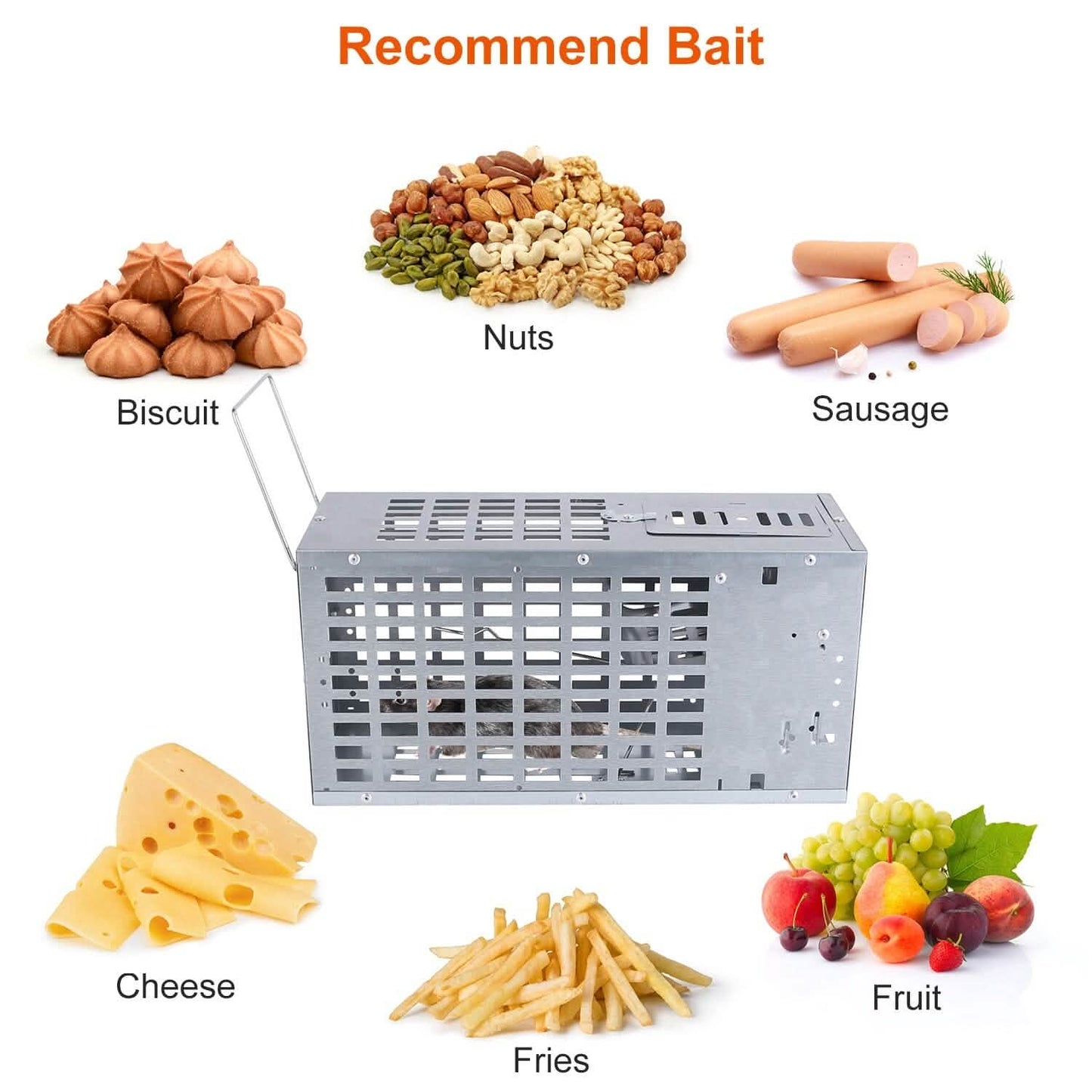 Reusable Metal Rat Cage Catch Release Continuous Capture DailySale
